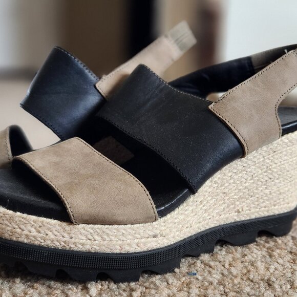 Sorel espadrilles wedge sandals, great condition, sz 10 - Picture 1 of 4